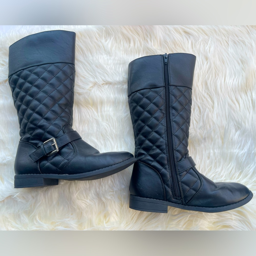 SO® Auroraa Girls' Quilted Riding Boots, Size 4